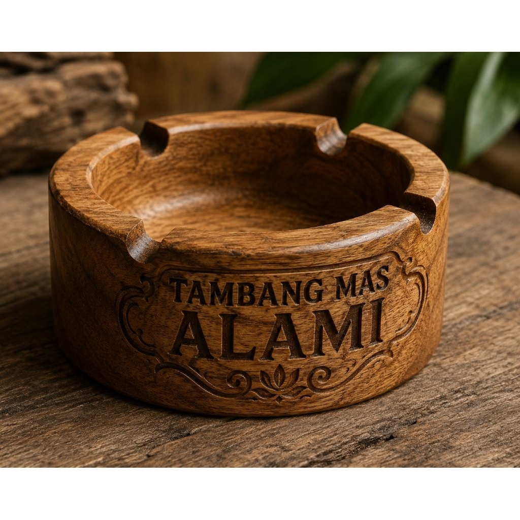 Asbak Rokok Kayu alami pacitan dengan Desain Unik dan Awet