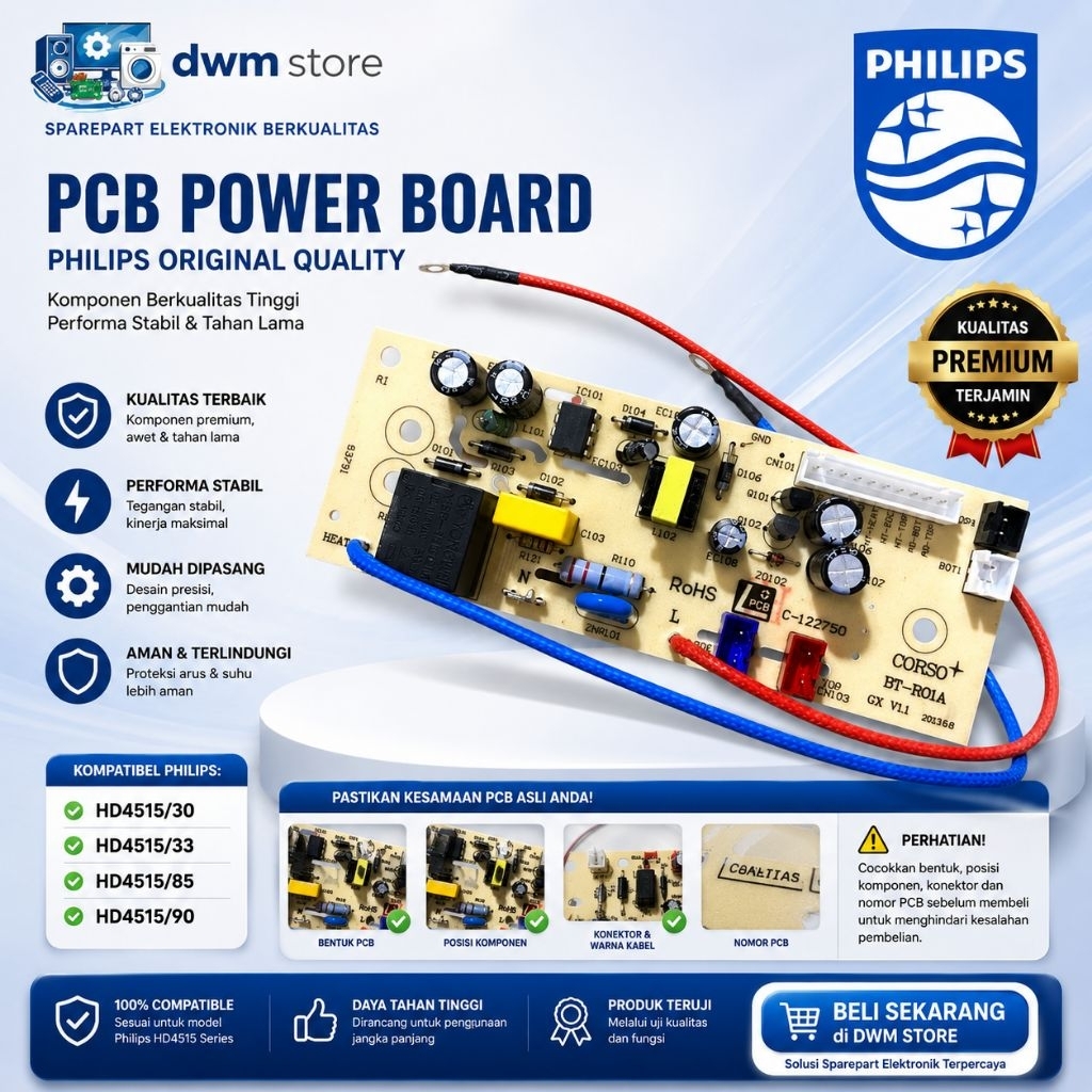 modul Board power Magicom rice cooker Philips HD4515/33 HD4515/30 HD4515/85 HD4515/90 modul Board po