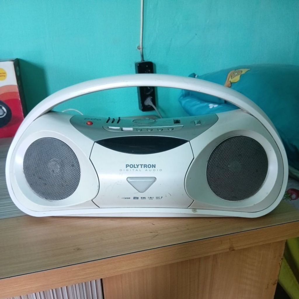 Radio/USB dan cart Digital jadul Polytron Ori premium tipe PDA 220W Normal dan komplit