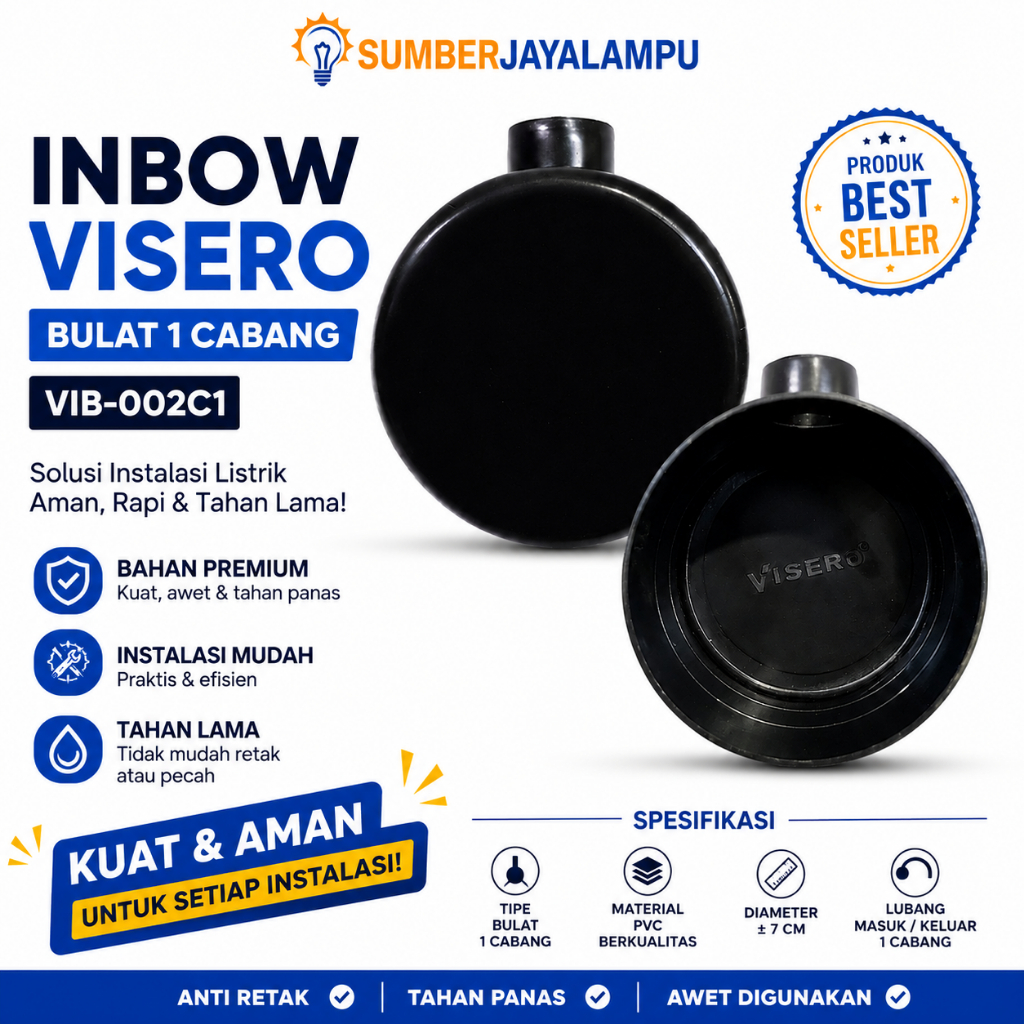 INBOW DUS BULAT HITAM TANAM / MANGKOK LISTRIK TANAM