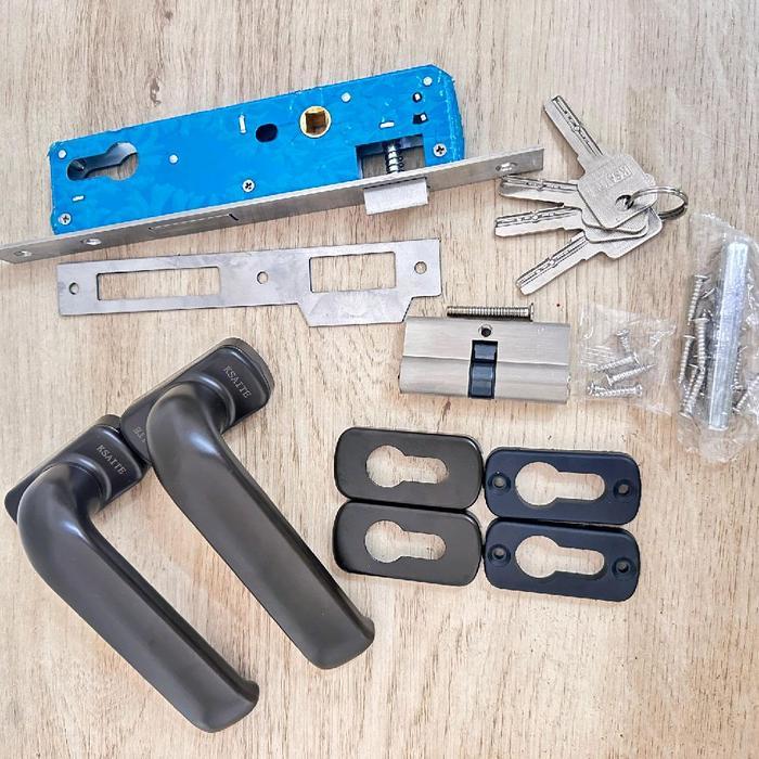 Handle kunci Set Pintu Alumunium KS model Dekson