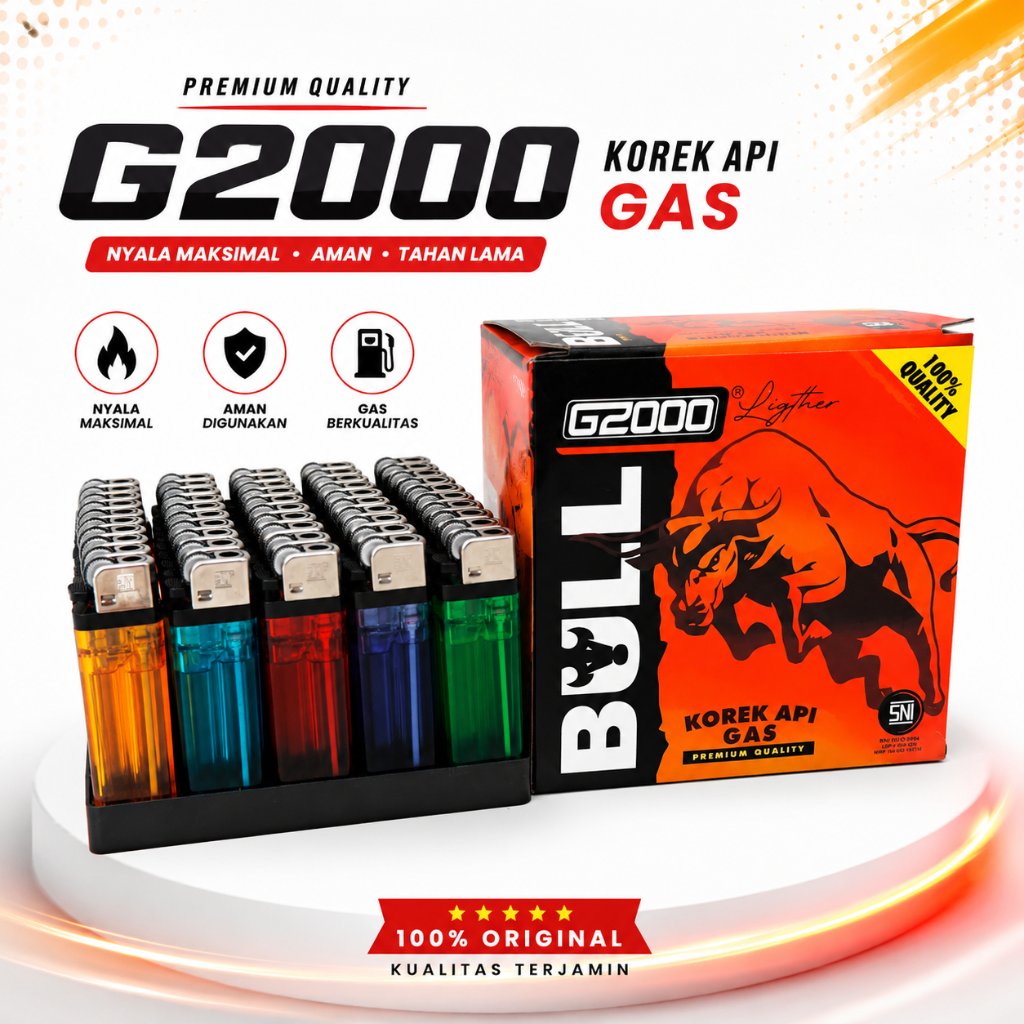 Korek Roda G2000 BULL 1 box isi 50 pcs - Langsung pabrik