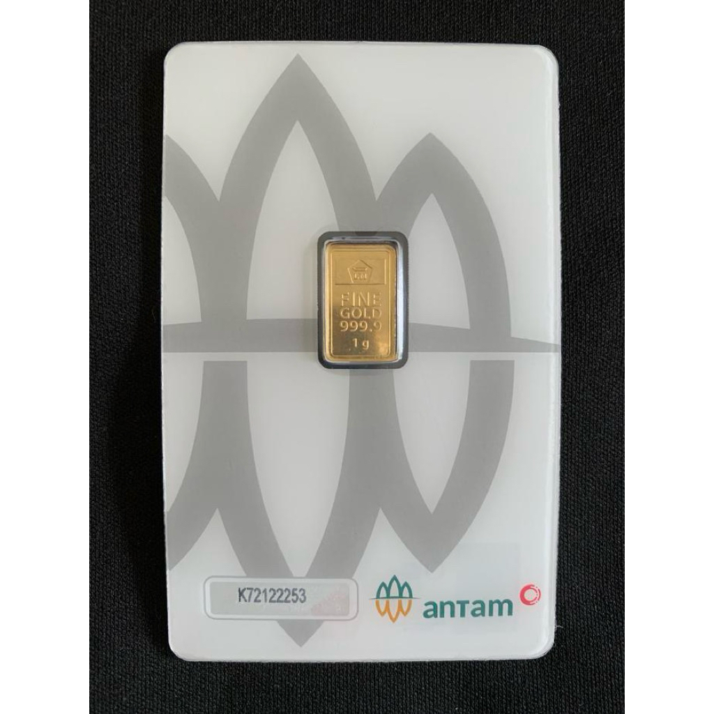 Emas Antam 1 Gram Certicard Original 24K | Bonus Baby Gold 0,001gr | Bukti Transaksi Tersedia