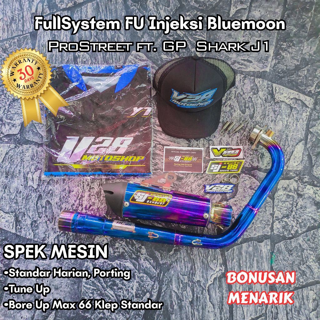 Knalpot SJ88 Exhaust FULLSET Satria FU INJEKSI ProStreet Bluemoon Raider 150 Fi FUFI - FULLSYSTEM SJ