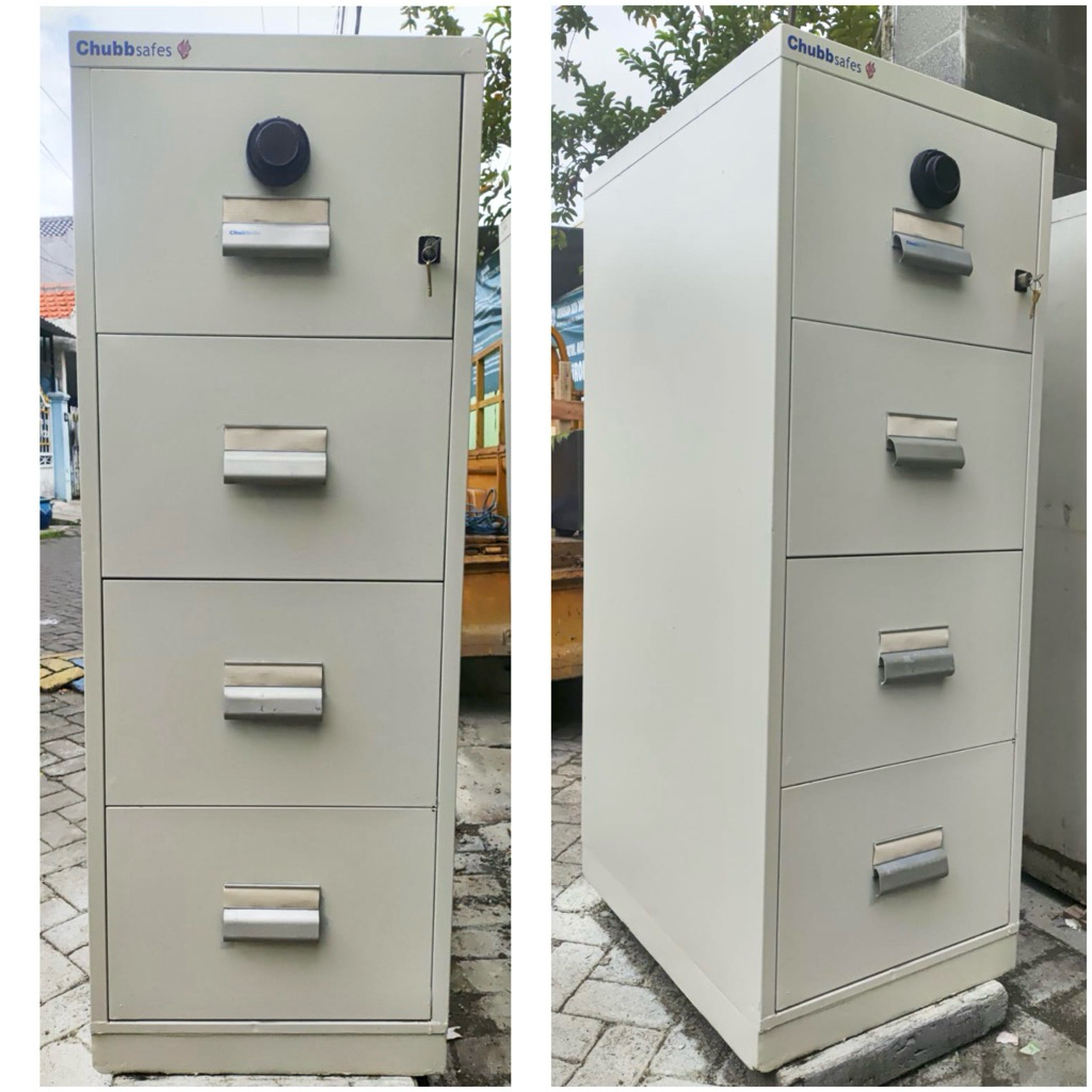 RPF Fireproof Filling Cabinet Chubbsafes 4 Drawer Brankas Tahan Api Safety Box Bekas Fire Proof Chub
