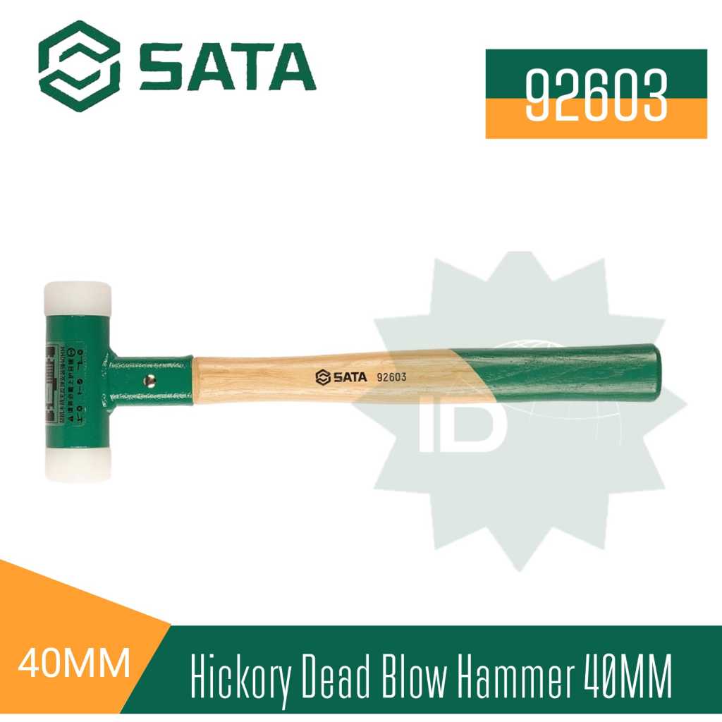 SATA 92603 Palu 40 mm Hickory Handle Dead Blow Hammer Sata Tools