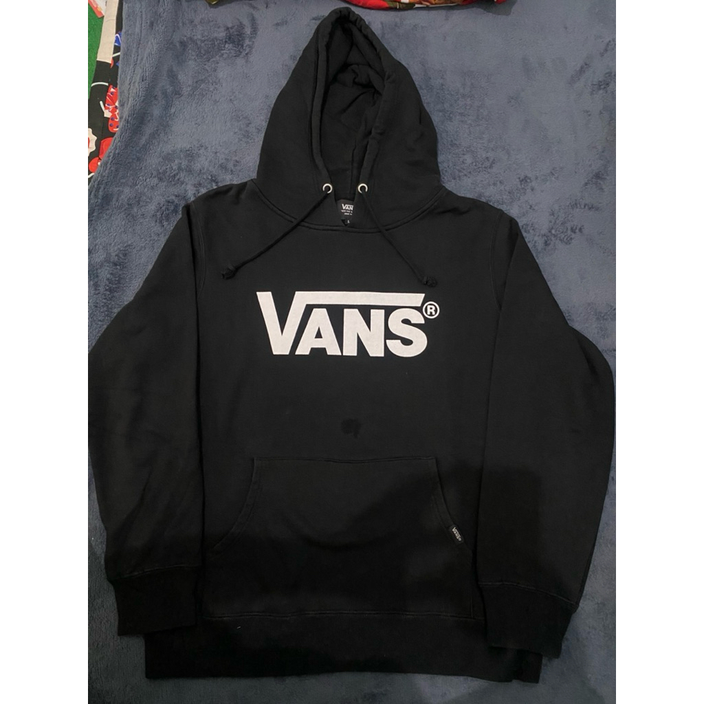 VANS HOODIE LOGO BLACK SIZE L ORIGINAL 100%