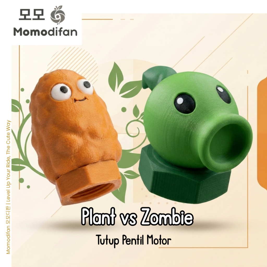Tutup Pentil Ban Motor Karakter Plants vs Zombies Peashooter Walnut Aksesoris Motor Variasi Unik Luc
