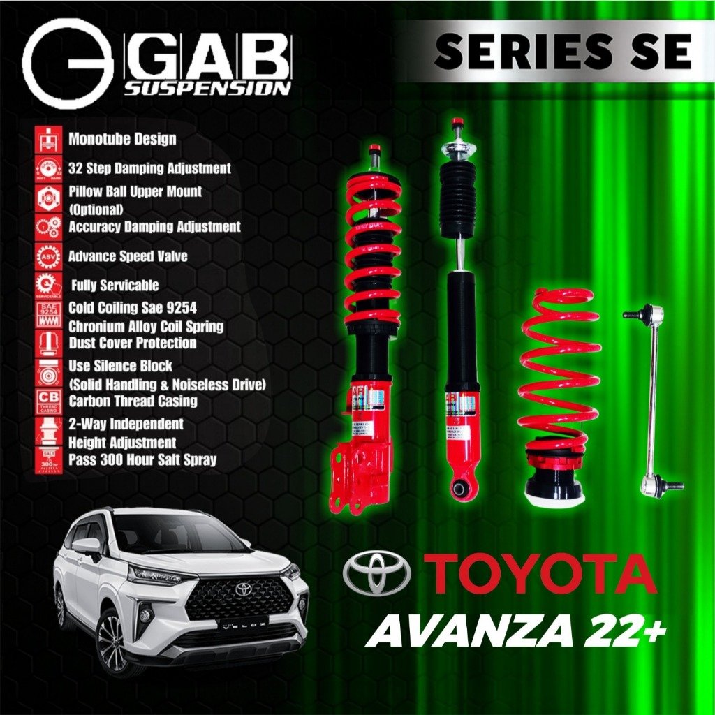 GAB SE SERIES Coilover Toyota AVANZA 2003+, 2012+, 2022+