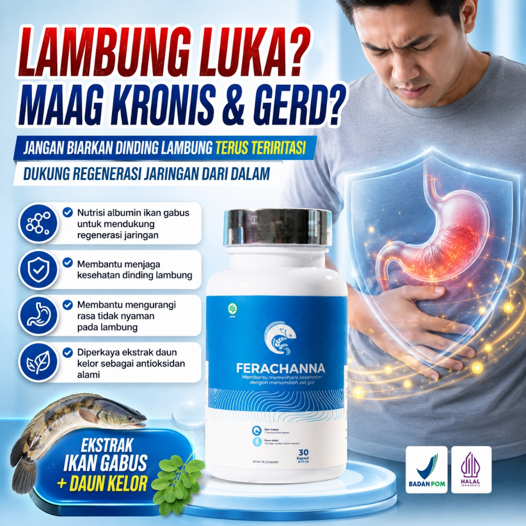 FERACHANNA Kapsul Ikan Gabus + Daun Kelor