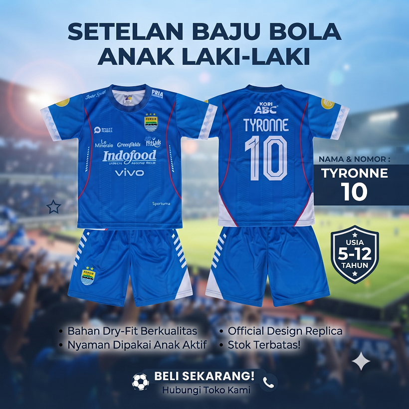 JERSEY KIPER PERSIB BANDUNG SETELAN KIPER PERSIB BANDUNG USIA 5-12THN
