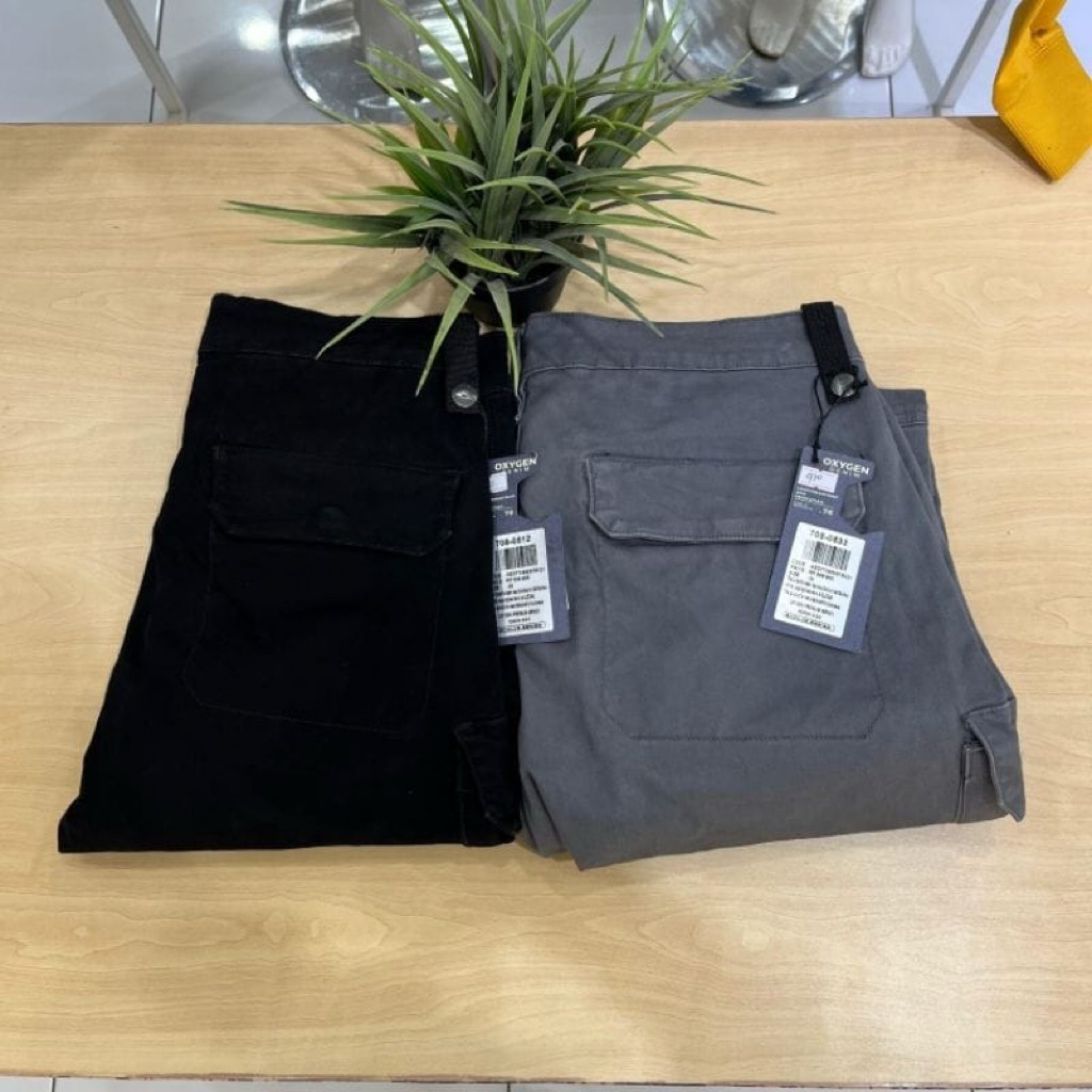oxygen celana cargo panjang pria original STRETCH/MELAR