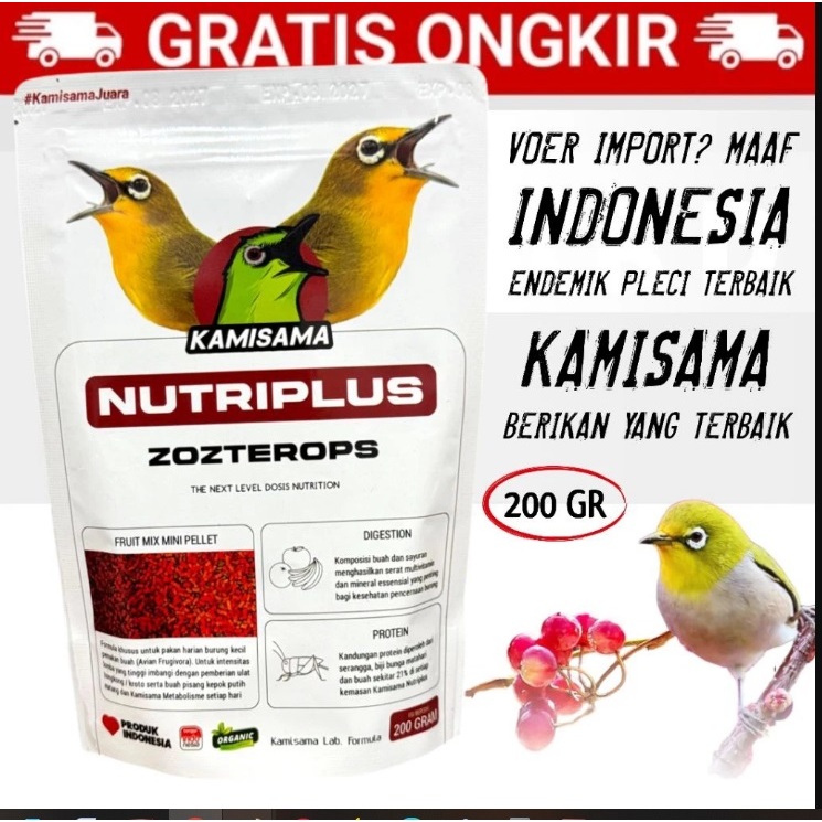 VOER KAMISAMA NUTRIPLUS Voer Pleci Pakan Burung Pleci