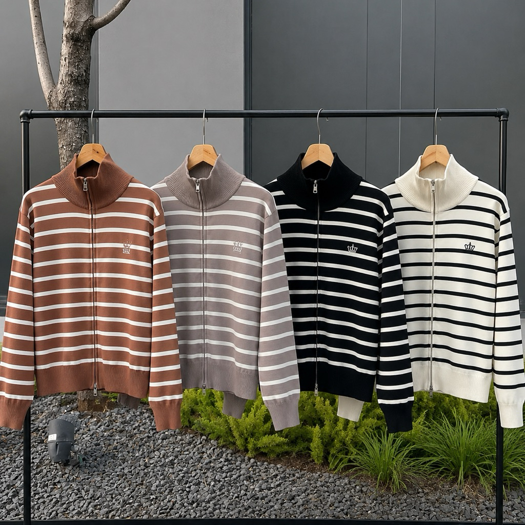 TIBESI- Cardigan Rajut Premium Rajut Tebal Resleting Dua Arah