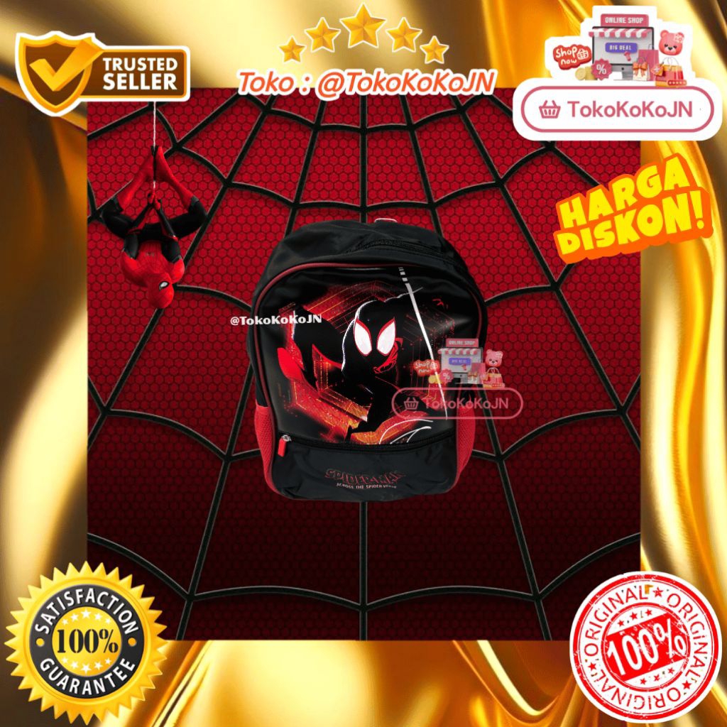 Tas Spiderman Marvel Collection Student Backpack Tas Ransel Original Miniso