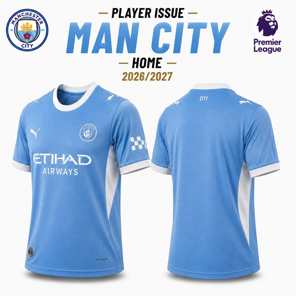 ( PLAYER ISSUE ) Jersey Bola MC Manchester City Home 2026/2027 New Player Issue PREMIUM