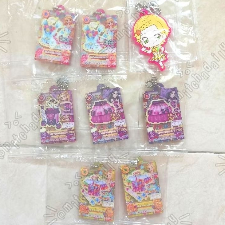 [Ready INA] Aikatsu x Pripara Movie Gachapon Ganci Keychain Premium Tops Dreamy Crown Dolly Devil Vi