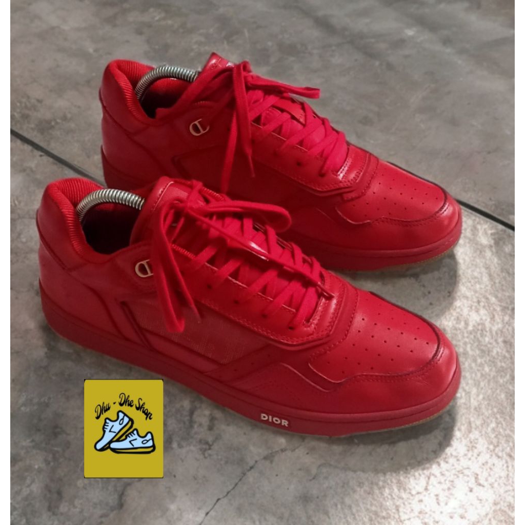 Sepatu Dior B27 low Oblique Red Gum size 42 original Itali NEGO