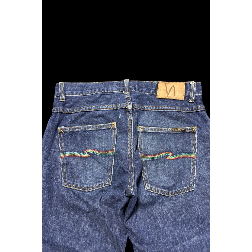 celana nudie jeans selvadge rainbow