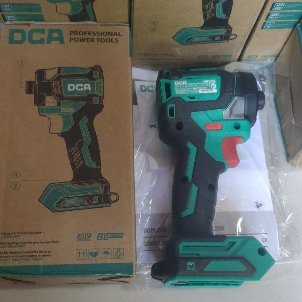 impact driver DCA seri ADPL208 UNIT ONLY baru