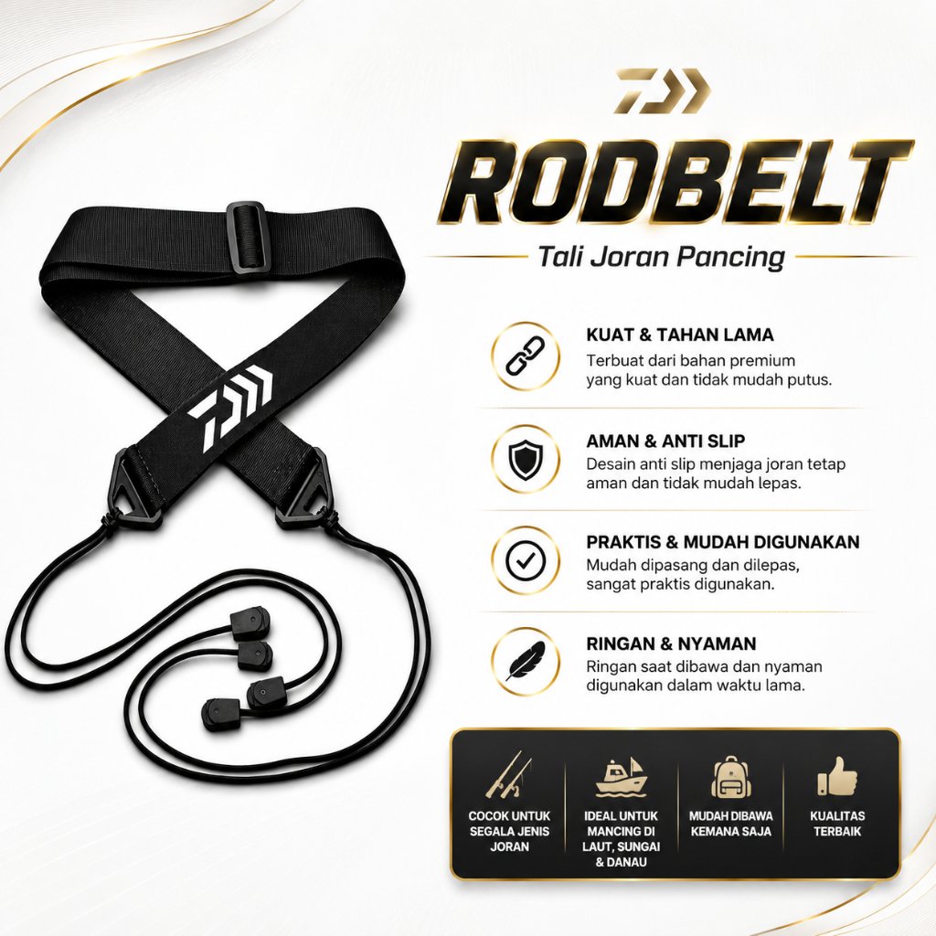 Sabuk Joran Pancing - Tali Joran Mudah Dibawa - Jigging Master , Daiwa , Shimano