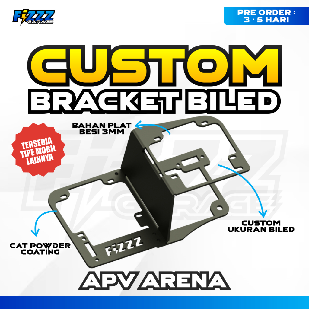 CUSTOM BRACKET BREKET BRIKET LAMPU BILED PROJIE MOBIL SUZUKI APV ARENA