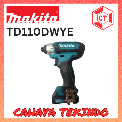 MAKITA TD110DWYE MESIN BOR CORDLESS IMPACT DRIVER 12V / TD110 DWYE BOR BATERAI 12 V / TD 110 DWYE IM
