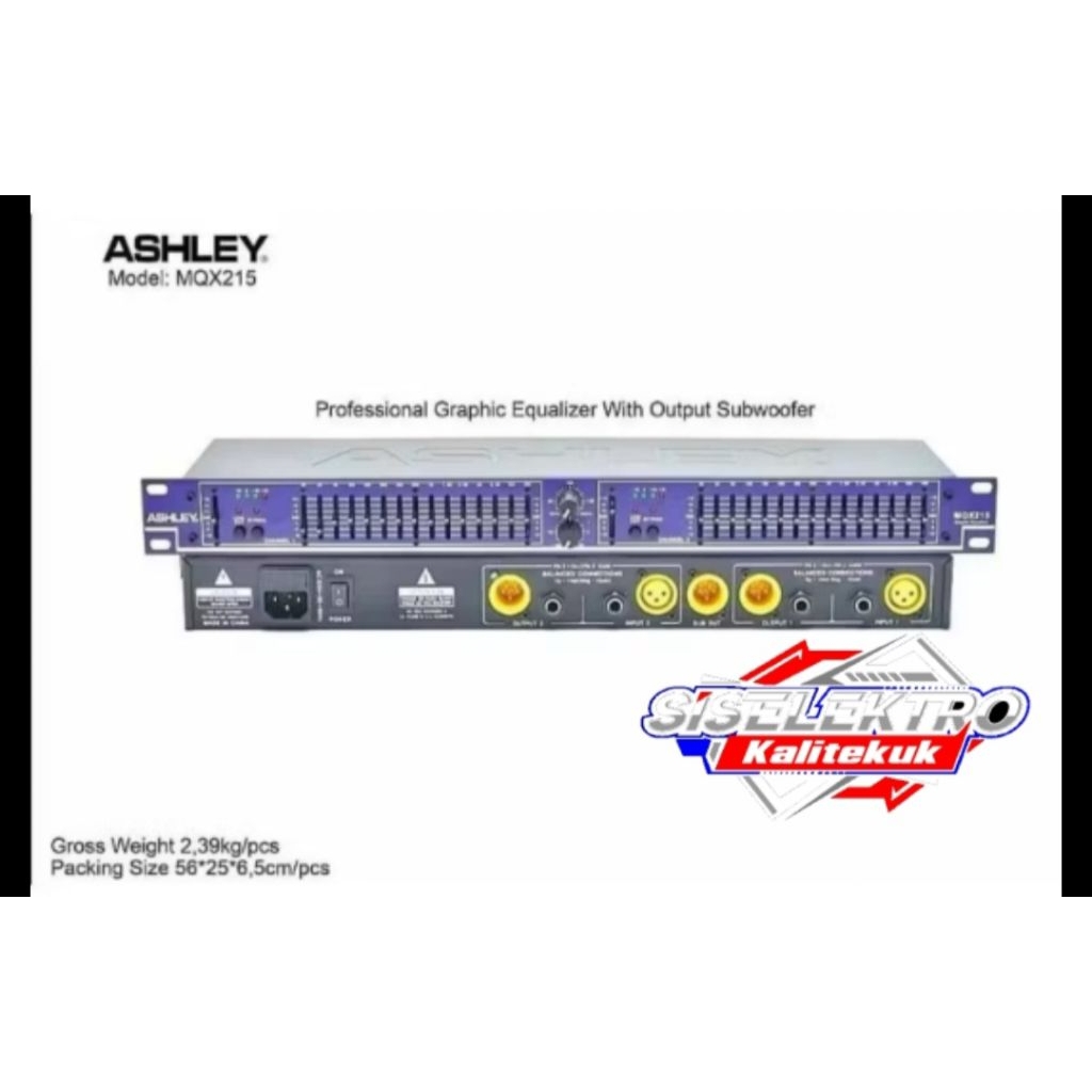 equalizer Ashley mqx215 equalizer aktif Ashley mqx 215