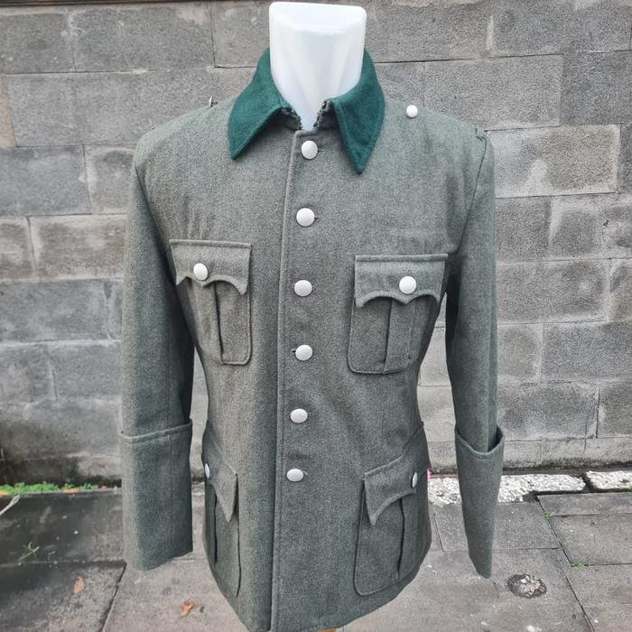 Seragam Jerman M41 Tunic Offizier Feldbluse Heer SS German Uniform WW2