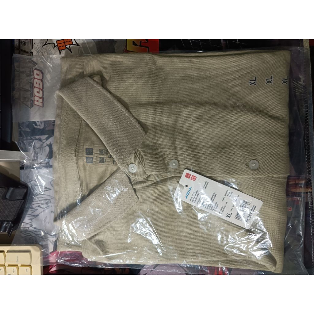 uniqlo airism polo full kancing XL