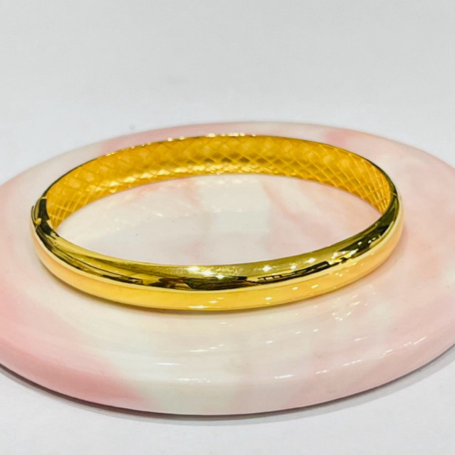 gelang bangle polos simple elegang mewah emas asli kadar 700