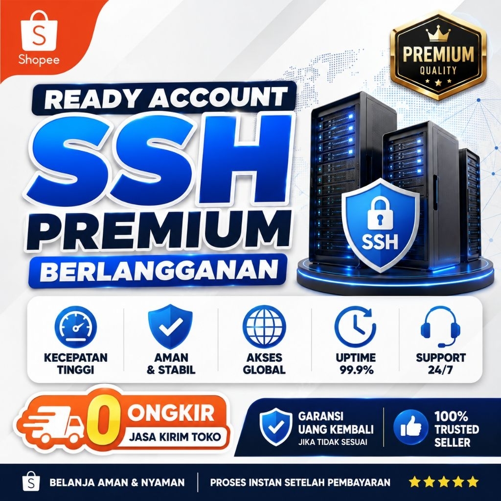AKUN PREMIUM VPN SSH VLESS VMESS TROJAN SG 30 Hari by WEST VPN STORE