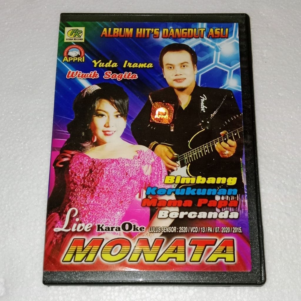VCD Album Hit's Dangdut Asli Yuda Irama Wiwik Sagita Live KaraOke Monata V CD Original