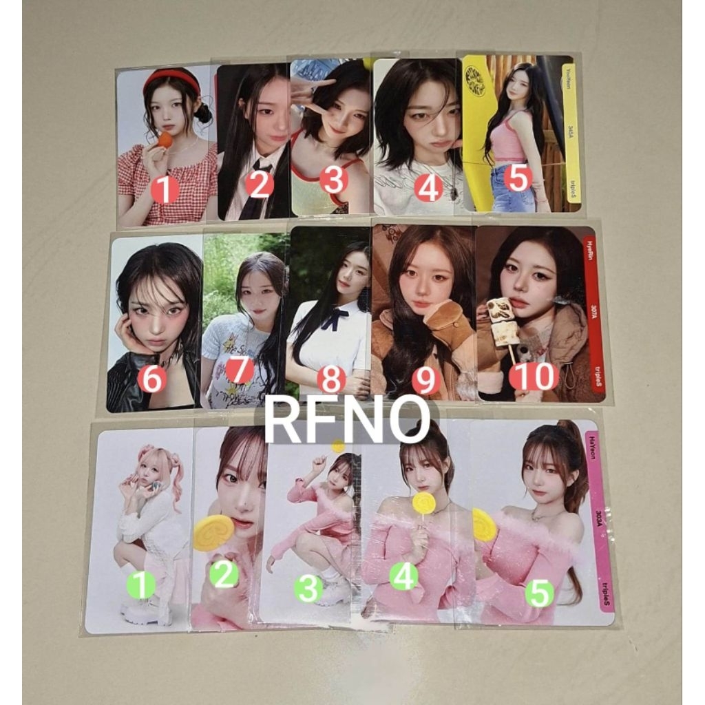 OFFICIAL OBJEKT DCO NOT PHOTOCARD TRIPLES JIYEON YOOYEON YUBIN SOHYUN CHAEYEON JOOBIN HYERIN HAYEON 