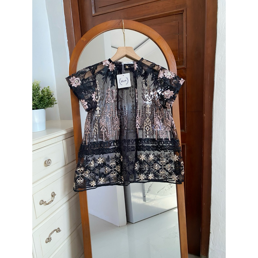 Outer brokat etnik pendek / crop outer brokat / baju kondangan / Ajmal