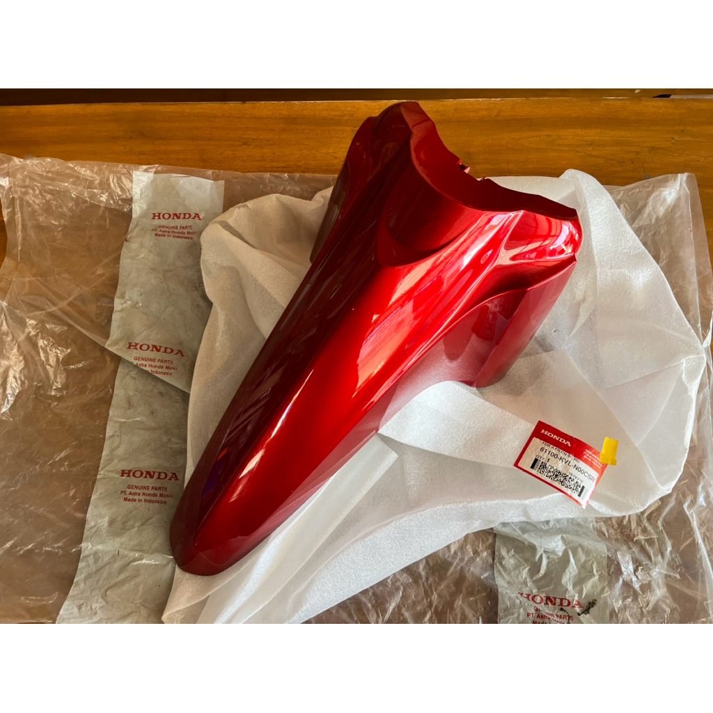61100 KVL N00CSR SLEBOR SPAKBOR DEPAN SUPRA X125 NEW BATMAN MERAH ORIGINAL AHM