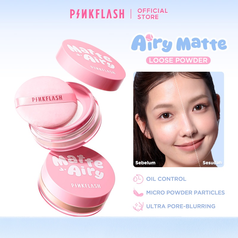 [New Packing]PINKFLASH AiryMatte Loose Powder Shine-Free Micro Powder Waterproof F30