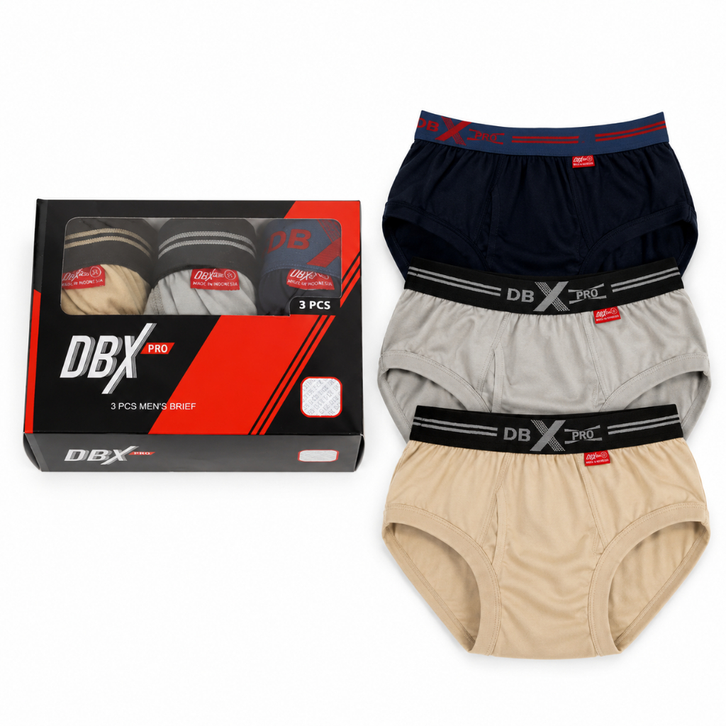 CELANA DALAM PRIA DEWASA DBX PRO DBX PRO KATUN KARET KUAT NYAMAN 3 PCS