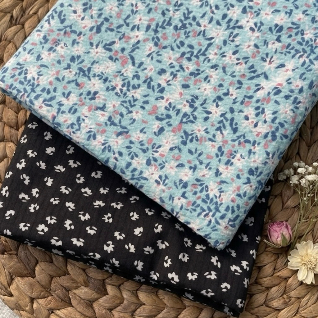 VARIASI >>> Kain katun paris crinkle - katun crinkle motif - kain crinkle - kain katun crinkle - cri