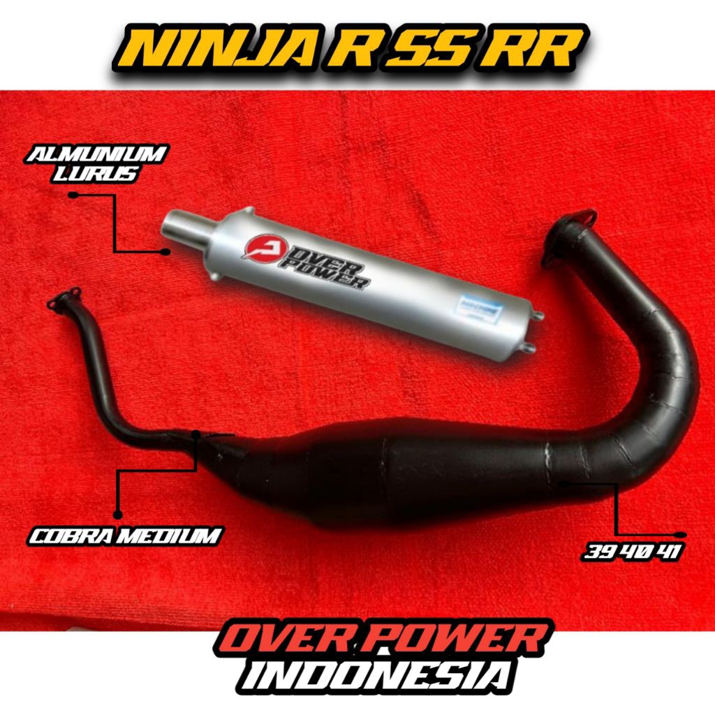 KNALPOT NINJA R SS RR COBRA MEDIUM MONCONG LURUS ORIGINAL OVER POWER BUKAN RS1 CMS