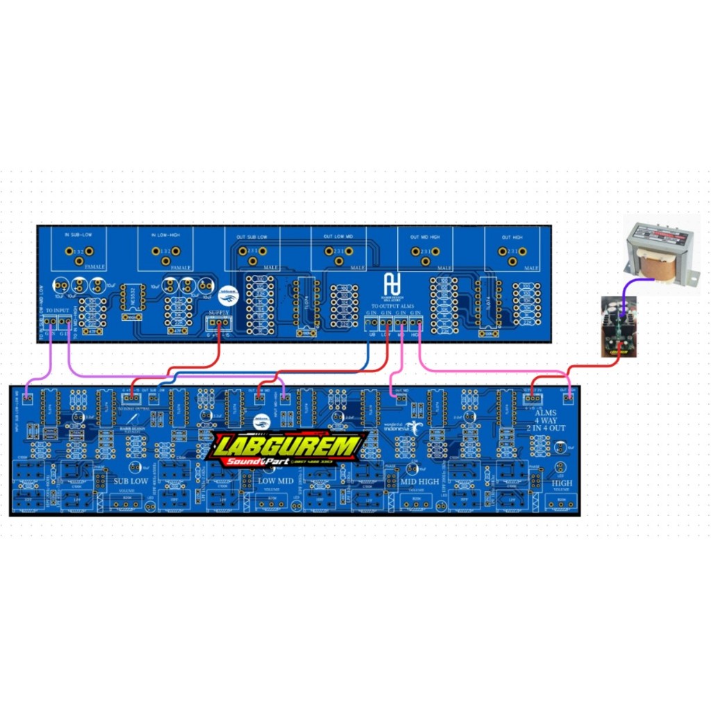 Holly Dstore Kit Alms 2 In 4 Out 4 Way 24Db Dual-Layer Pcb