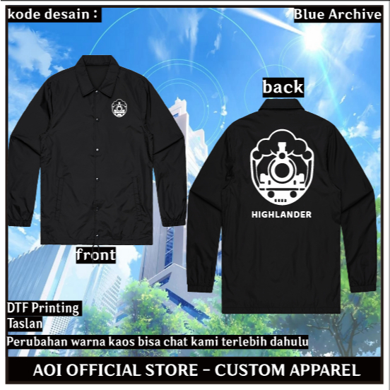 Jaket Highlander Blue Archive