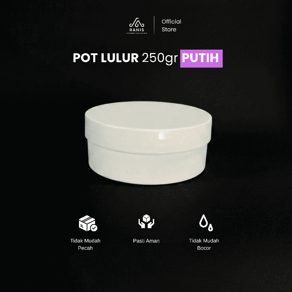 Pot Lulur  250ml Putih