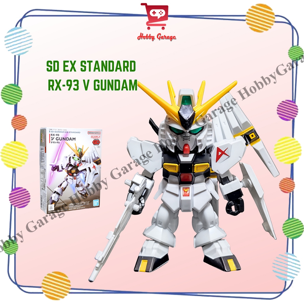 Mainan Figure V Nu Gundam Model Kit Mecha Robot SD RX-93 Ex-Standard