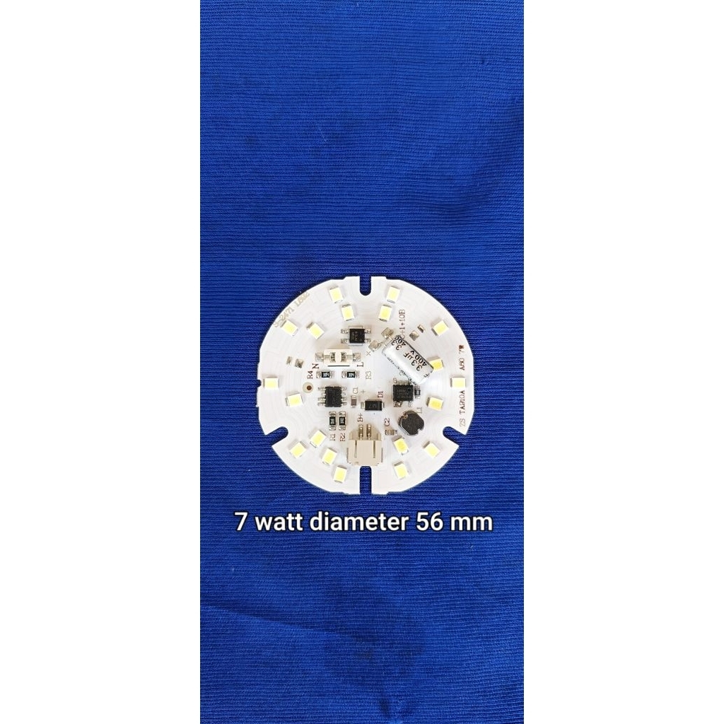 PCB led emergency AC /DC 7watt diameter 56mm (cahaya super terang)