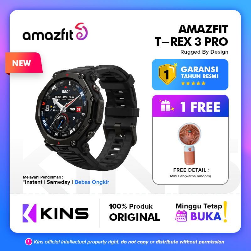 Amazfit T Rex 3 Pro 48mm Smartwatch Outdoor GPS AMOLED Sapphire Glass 25 Days Battery 700mAh 180 Spo