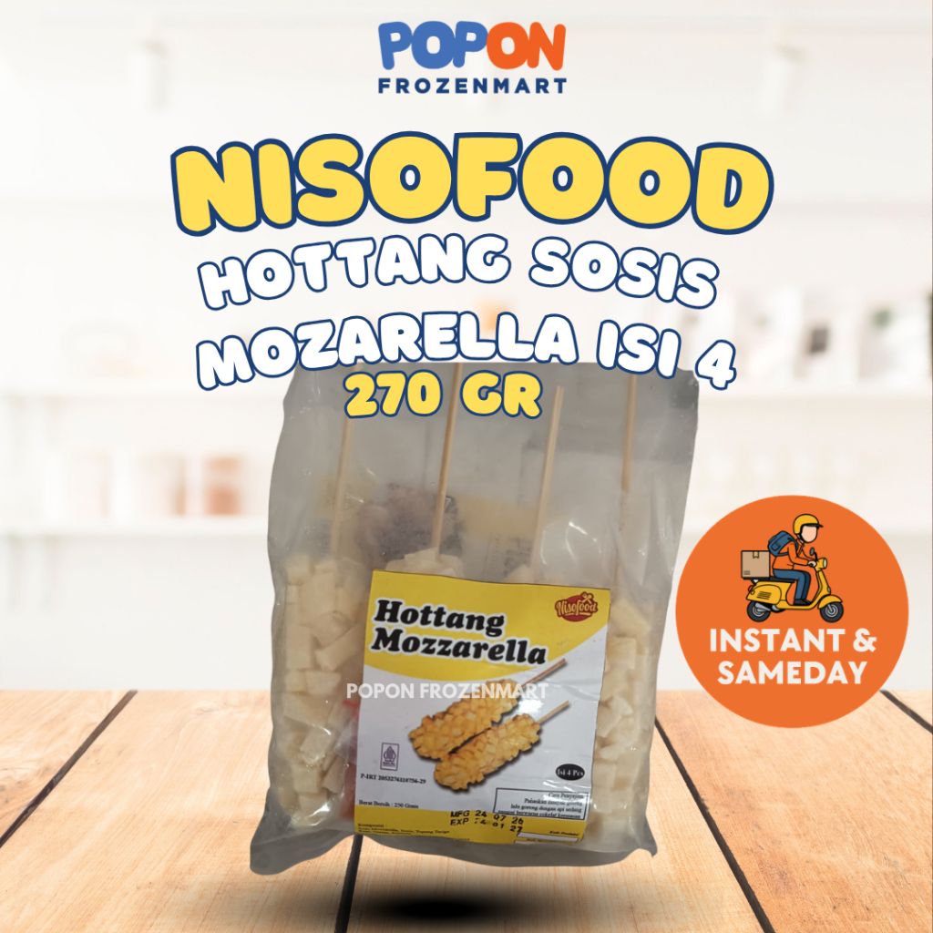 NISOFOOD Hottang Sosis Mozzarella 270Gr Isi 4 pcs | Korean Corndog Kentang Frozen | Instan & Sameday