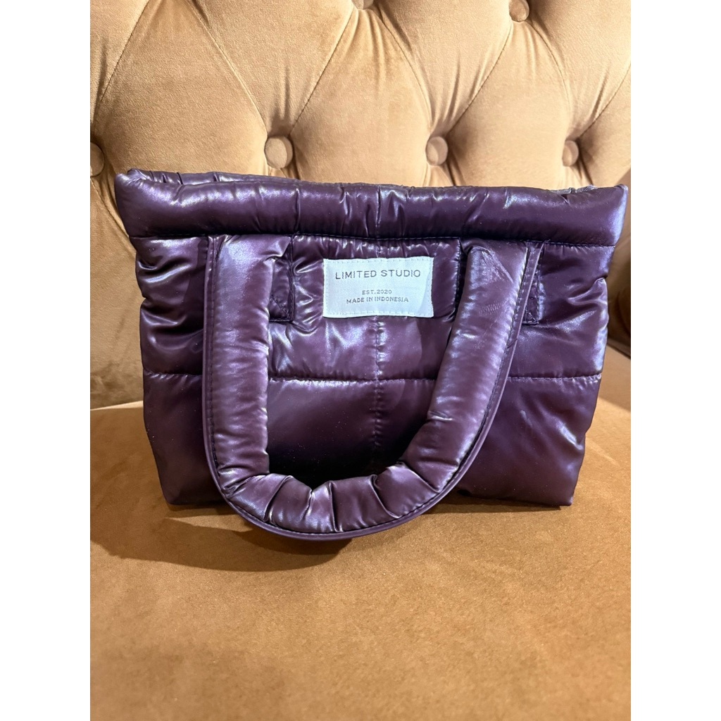 (Preloved Bag) - Limited Studio Puffer Bag (Plum Red)