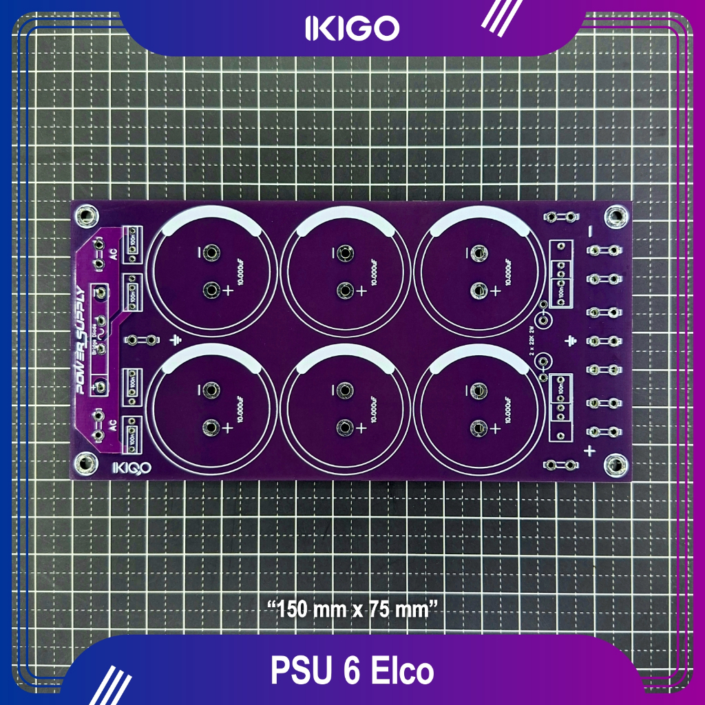PCB PSU 6 Elco Diameter 3,5cm Double Layer