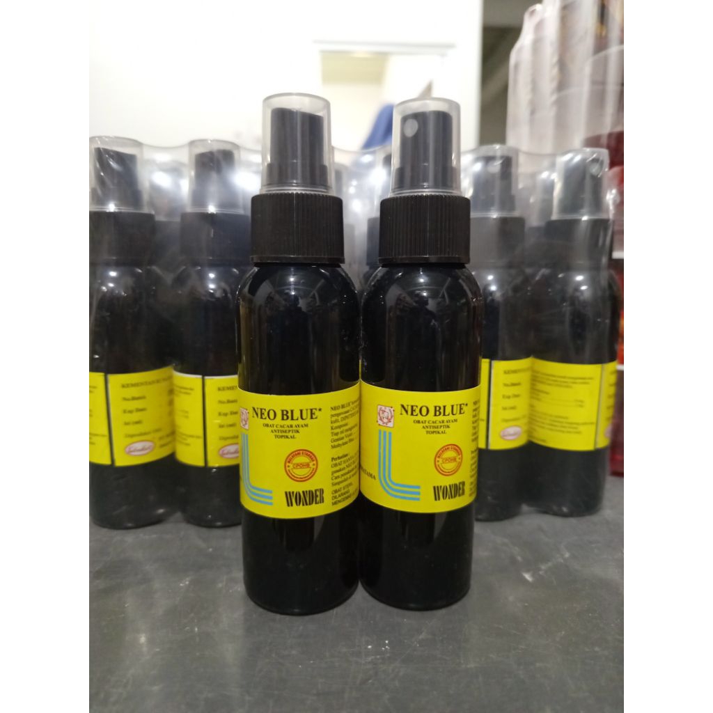 Neo blue obat cacar ayam anti septik tropikal, cacar, gundik dan infeksi ayam sembuh